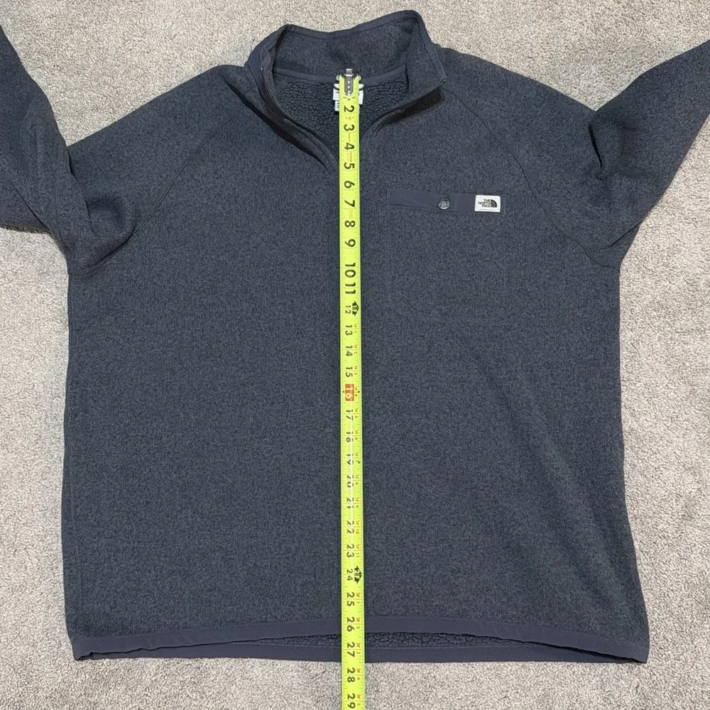 The North Face Men's XL Gray Gordon Lyons 1/4 Zip Long Sleeve Fleece Pullover